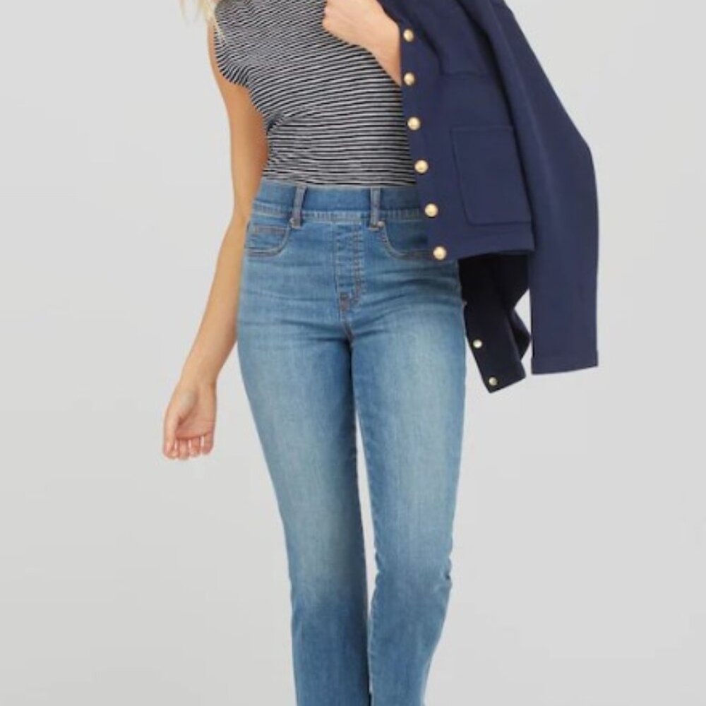 SPANXshape EveryWear Straight Leg Jeans, Vintage Indigo Petite XS